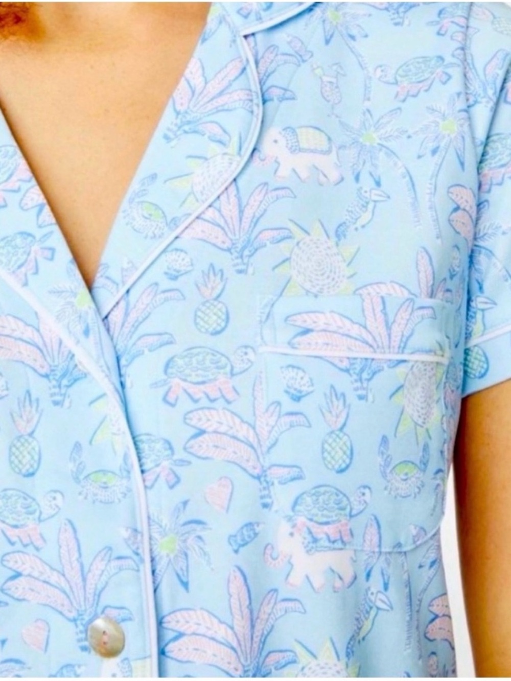Paradise Tropical Elephant Pajama Set